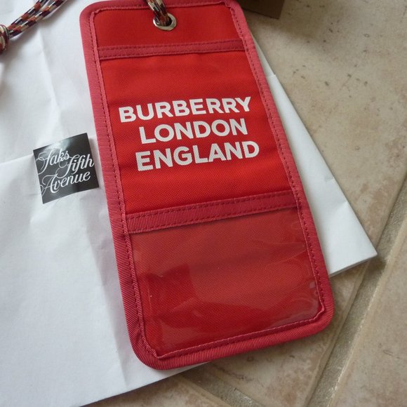 Burberry Logo Printed Cardholder Tag w/ Strap $220 - Picture 8 of 10